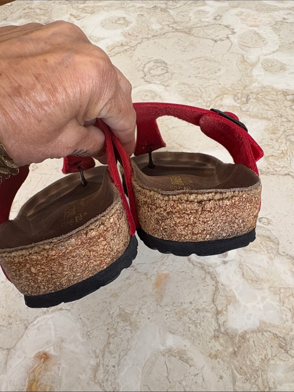Birkenstock Gizeh Birko-Flor Red Sandals - Picture 8 of 15